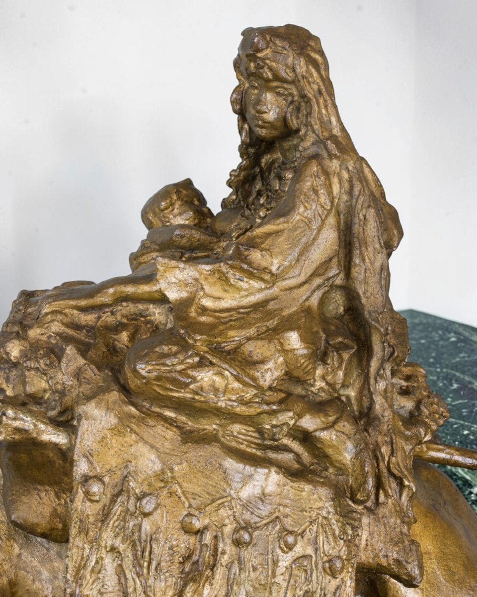 Ernesto Bazzaro - Maternità Beduina - Italia Inizio XX Secolo-photo-3